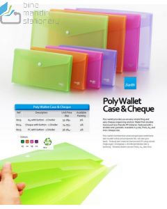 Gambar Tas Penyimpanan membawa Karya seni lukis Bantex 8013 2T Poly Wallet Case A4 withButton merek Bantex