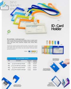 Bantex 8866 ID Card Portrait + Clip Tali Kartu Pengenal identitas 