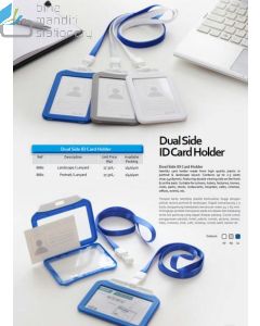 Contoh Bantex 8880 ID Card Two Sides Landscape + Lanyard Tali Kartu Pengenal identitas  merek Bantex