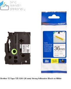 Brother P-touch Tape Cartridge type Brother TZE-S261 Strong Adhessive Black on White 36mm image