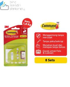 Contoh perlengkapan sekolah Command 17204-8 Medium Picture Hanging Strips 8 set Cantolan Penggantung Kaitan Bingkai Pigura Lukisan Frame Foto dan gambarnya