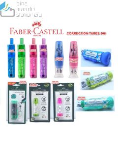 Contoh Tipex kertas pita koreksi Faber-Castell Correction Tape QJR 506 Barrel Purple (169453) merek Faber Castell