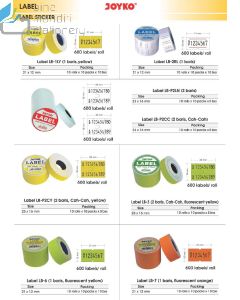 Stiker Label Roll Harga Barang 1 baris/2 baris Joyko LB-10  | LB-1LY | LB-2RL | LB-3 | LB-6 | LB-7 | LB-8 | LB-9 | LB-P2CC | LB-P2CY | LB-P2LN