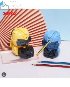 Rautan Mekanik Serutan Pensil Putar Joyko Sharpener A-165CO (Blue,Yellow)