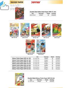 Foto Joyko Glossy Photo Paper GSP-05 (230 gram) A3 Kertas Print Foto Mengkilat merek Joyko