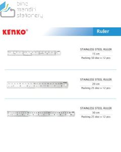 Penggaris Besi type Kenko Ruler Stainless Steel 30 cm Penggaris Besi image