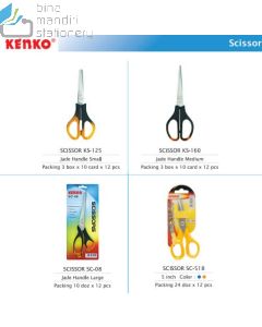 Katalog brosur gambar peralatan Gunting seperti Kenko Scissor SC-08 Gunting