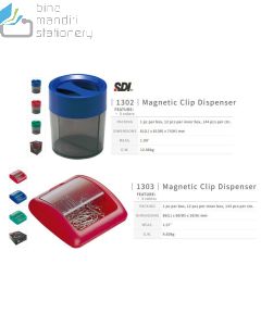 Katalog peralatan sekolah SDI 1303 Magnetic Clip Dispenser (Magnet) Tempat Klip dan gambarnya