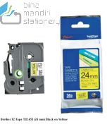 Katalog brosur image atk Brother P-touch Tape Cartridge misalnya Brother TZE-651 Black on Yellow 24mm P-touch Tape